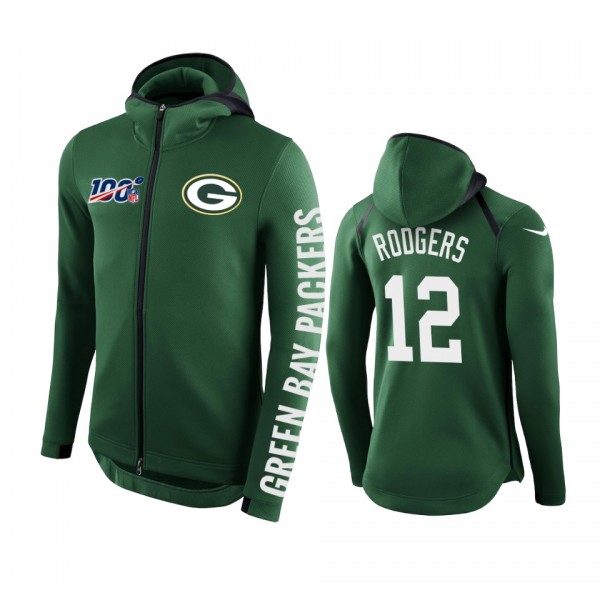 Green Bay Packers #12 Aaron Rodgers Green NFL 100t...