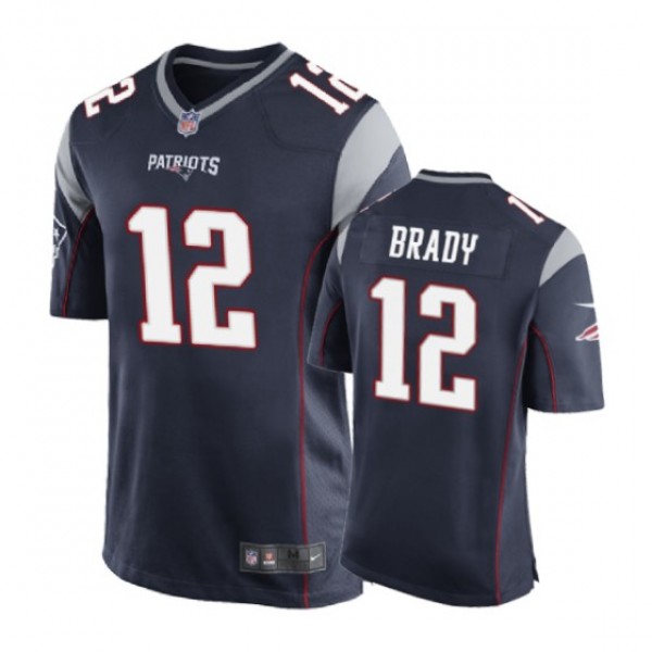 New England Patriots #12 Tom Brady Navy Nike Game ...