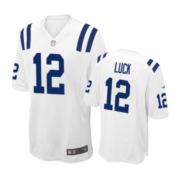Indianapolis Colts #12 Andrew Luck White Nike Game...