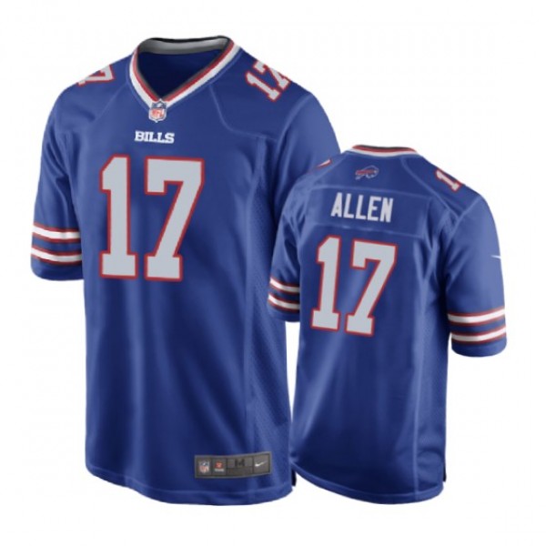 Buffalo Bills #17 Josh Allen Royal Nike Game Jerse...