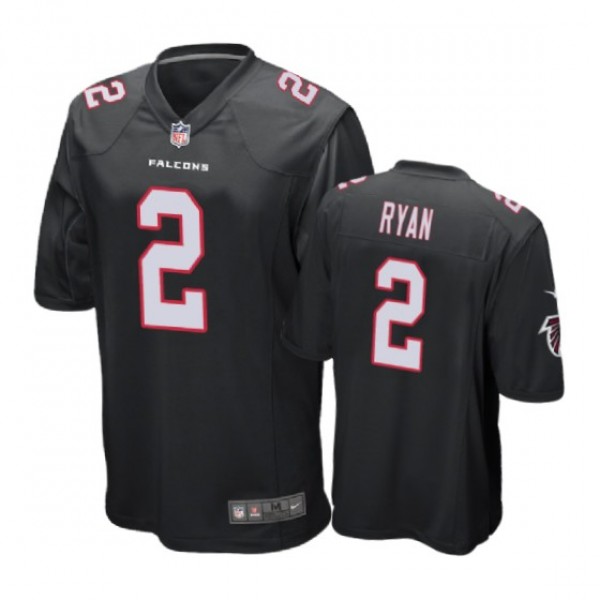 Atlanta Falcons #2 Matt Ryan Black Nike Game Jerse...