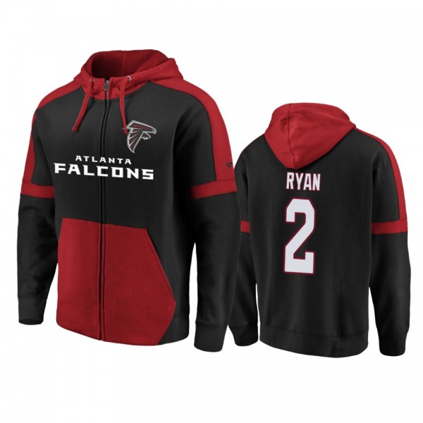 Atlanta Falcons #2 Matt Ryan Black-Red Iconic Hood...