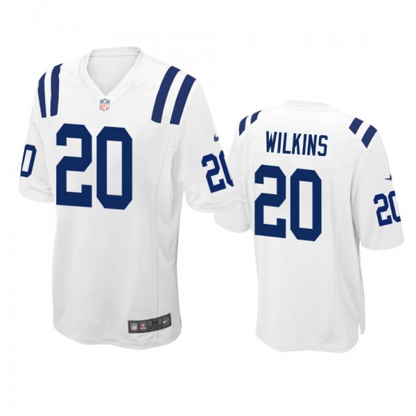 Indianapolis Colts #20 Jordan Wilkins White Game J...