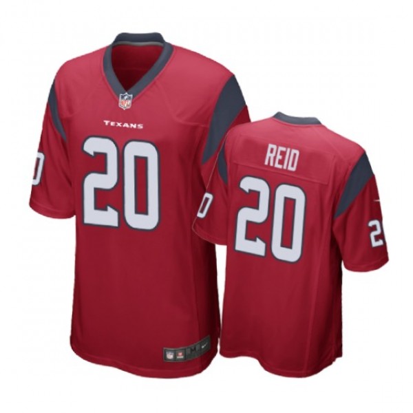 Houston Texans #20 Justin Reid Red Nike Game Jerse...