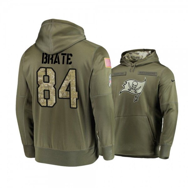 Tampa Bay Buccaneers Cameron Brate Olive 2018 Salute To Service Hoodie - Men's