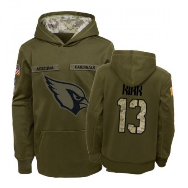 Arizona Cardinals Christian Kirk Olive 2018 Salute To Service Hoodie - Youth