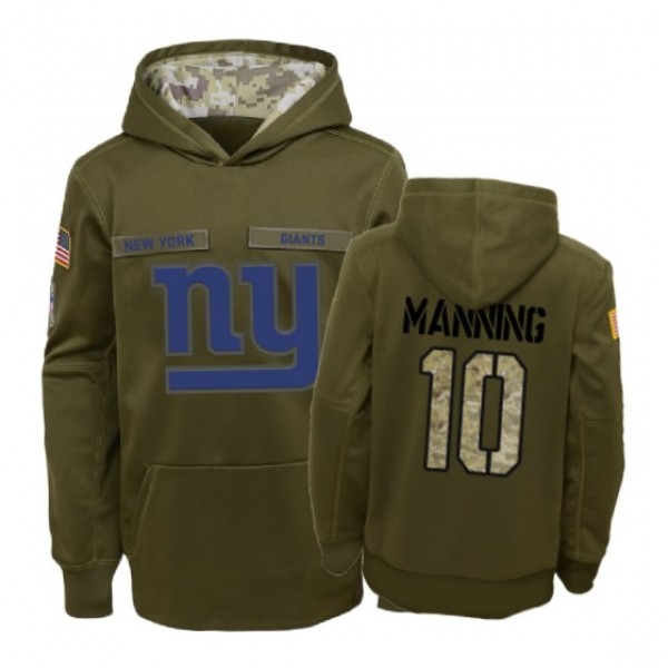 New York Giants Eli Manning Olive 2018 Salute To S...