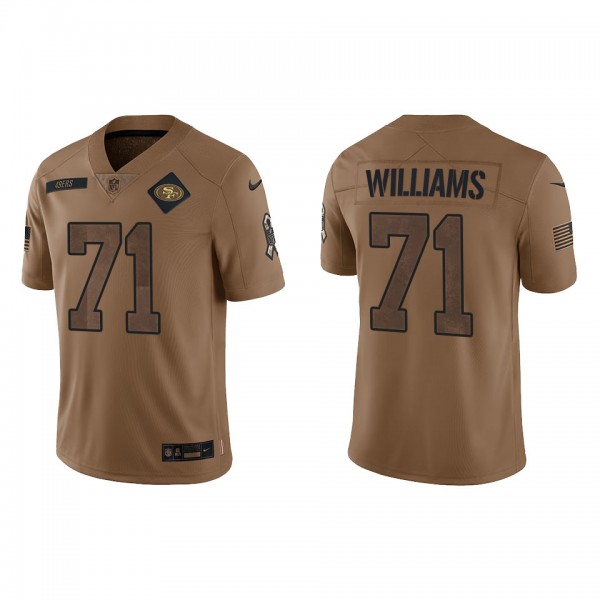Men's San Francisco 49ers Trent Williams Brown 2023 NFL Salute To Service Limited Jersey