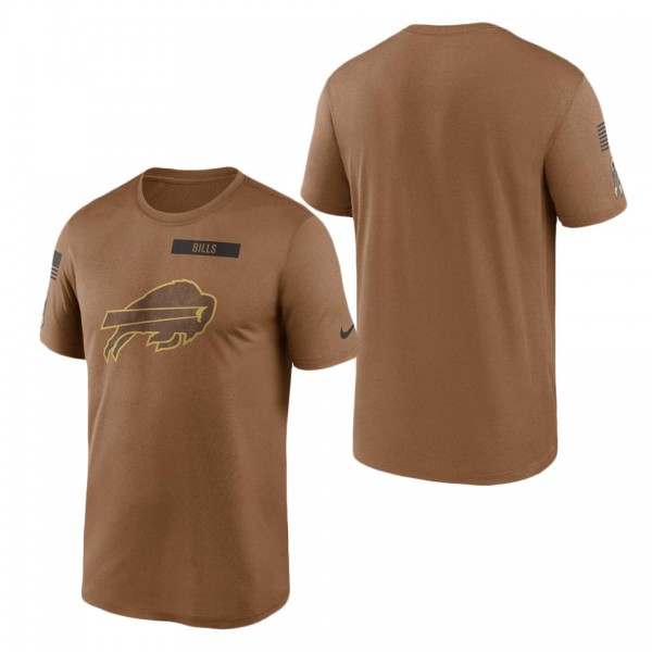 Men's Buffalo Bills Brown 2023 NFL Salute To Service Legend Performance T-Shirt