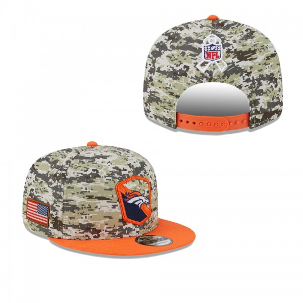 Youth Denver Broncos Camo Orange 2023 NFL Salute T...