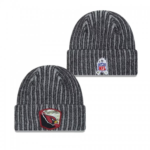 Men's Arizona Cardinals Black 2023 NFL Salute To Service Cuffed Knit Hat