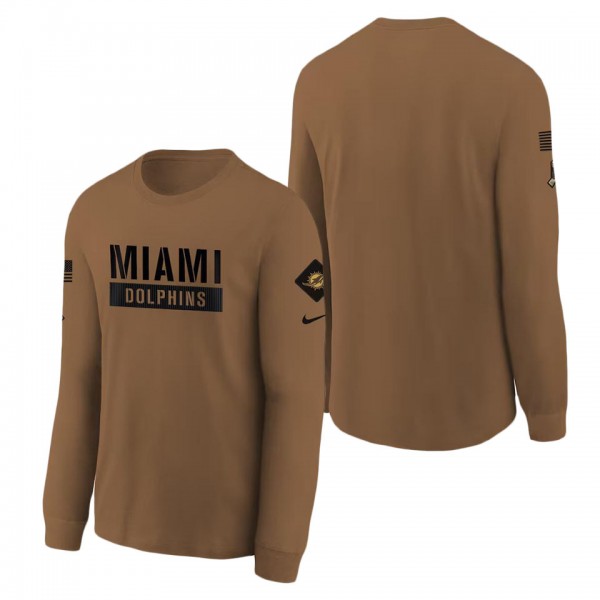 Youth Miami Dolphins Brown 2023 NFL Salute To Serv...