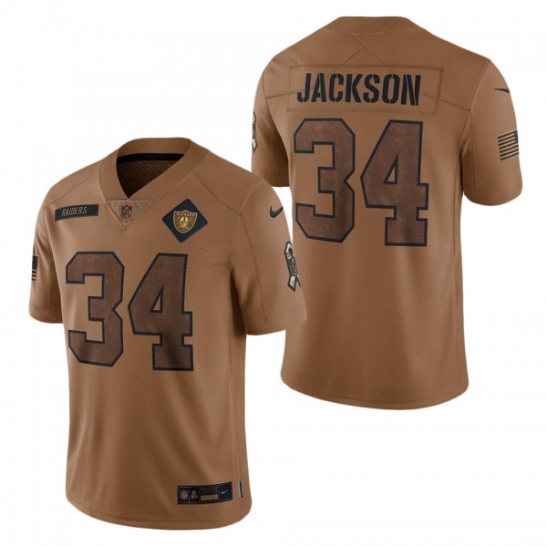 Men's Las Vegas Raiders Bo Jackson Brown 2023 NFL ...