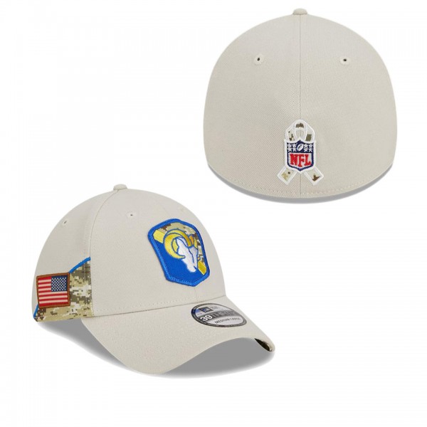 Men's Los Angeles Rams Stone 2023 NFL Salute To Service 39THIRTY Flex Hat