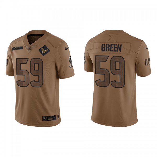 Men's Houston Texans Kenyon Green Brown 2023 NFL Salute To Service Limited Jersey