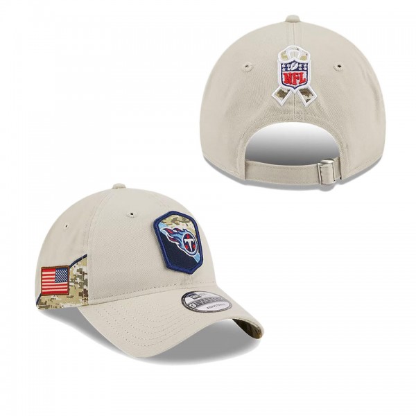 Men's Tennessee Titans Stone 2023 NFL Salute To Service 9TWENTY Adjustable Hat