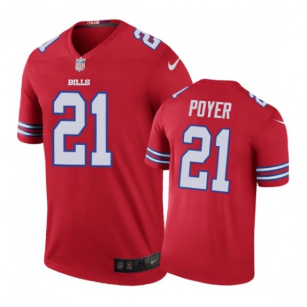 Buffalo Bills #21 Jordan Poyer Nike color rush Red...