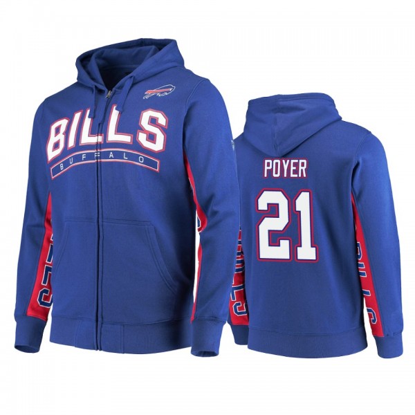 Buffalo Bills #21 Jordan Poyer Royal-Red Blowout Hoodie - Men