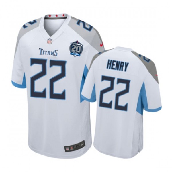 Tennessee Titans #22 Derrick Henry White Nike 20th...