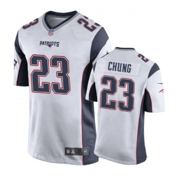 New England Patriots #23 Patrick Chung White Nike ...