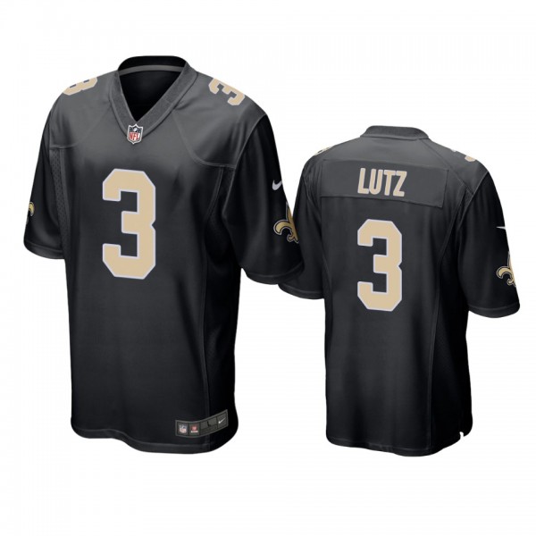 New Orleans Saints #3 Wil Lutz Black Champions Eve...