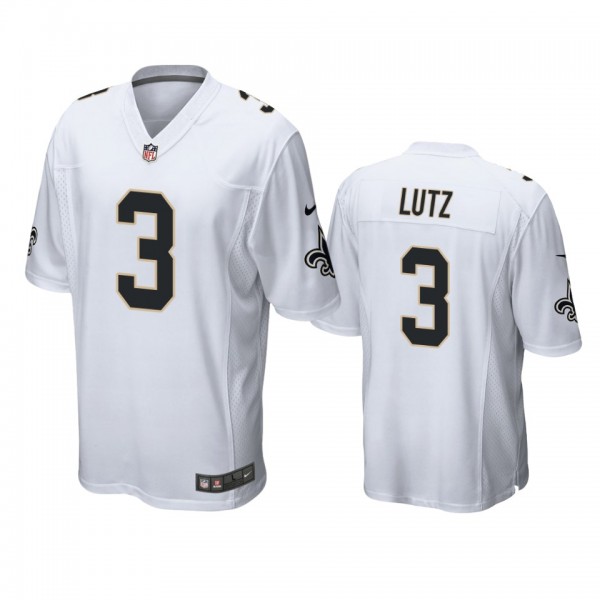 New Orleans Saints #3 Wil Lutz White Champions Eve...