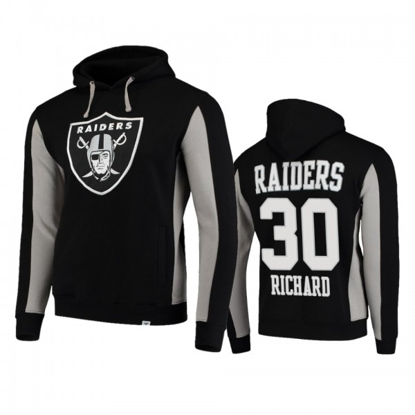 Oakland Raiders #30 Jalen Richard Black Team Iconi...