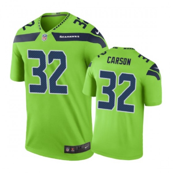Seattle Seahawks #32 Chris Carson Nike color rush ...