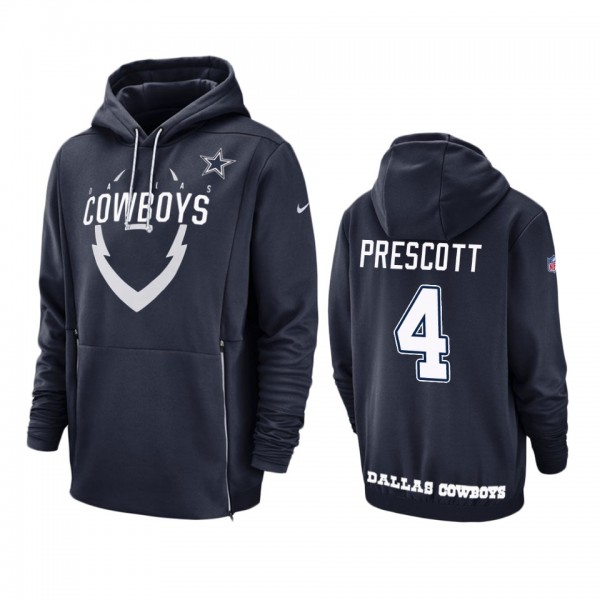 Dallas Cowboys #4 Dak Prescott Navy Nike Sideline ...