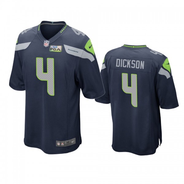 Seattle Seahawks #4 Michael Dickson Navy Game Jers...