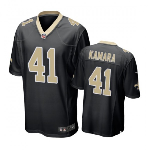 New Orleans Saints #41 Alvin Kamara Black Nike Gam...