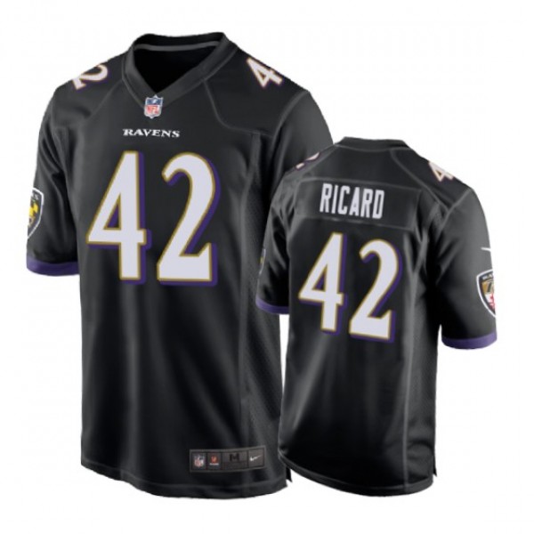 Baltimore Ravens #42 Patrick Ricard Black Nike Gam...