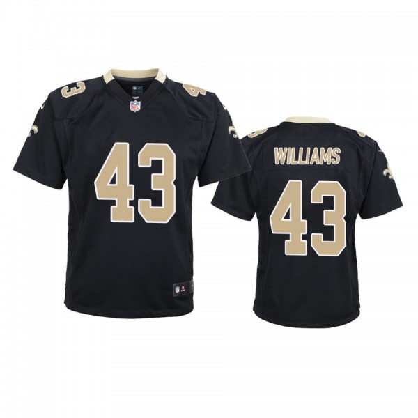 New Orleans Saints #43 Marcus Williams Black Game Jersey - Youth