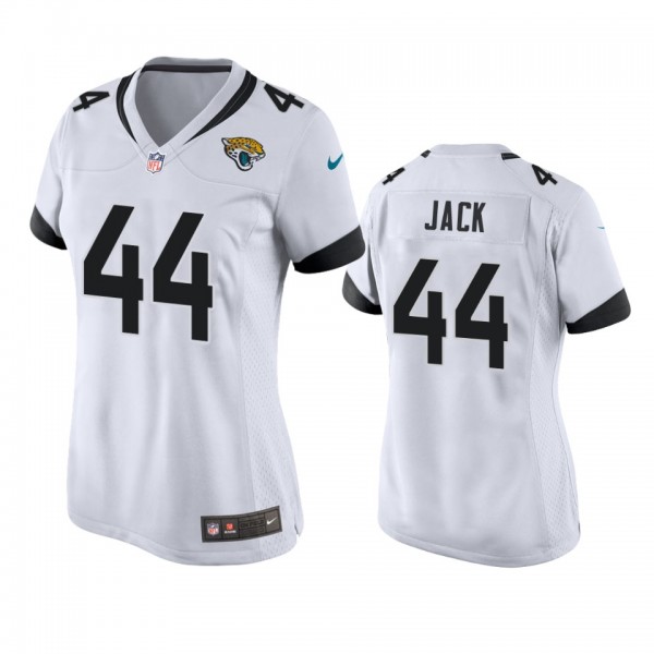 Jacksonville Jaguars #44 Myles Jack White Game Jersey - Women