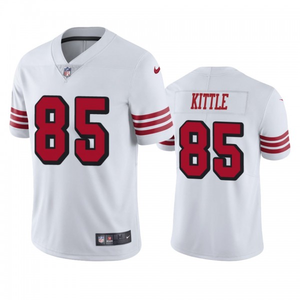 San Francisco 49ers #85 Men's White George Kittle ...