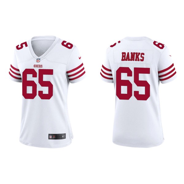 Women's San Francisco 49ers Aaron Banks Game White...