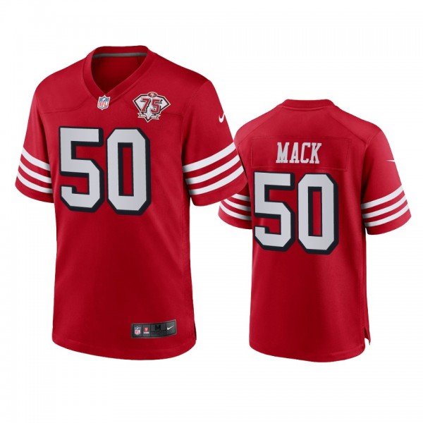 San Francisco 49ers Alex Mack Scarlet 75th Anniver...