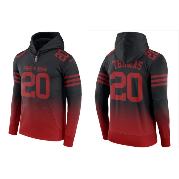 Ambry Thomas San Francisco 49ers Men's Gradient Black Red Hoodie