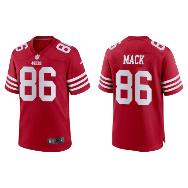 Austin Mack San Francisco 49ers Men's Game Scarlet...