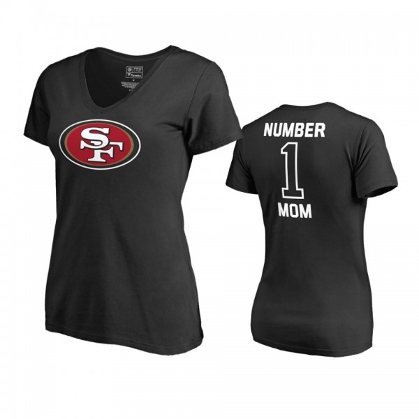 San Francisco 49ers Black Mother's Day #1 Mom T-Sh...