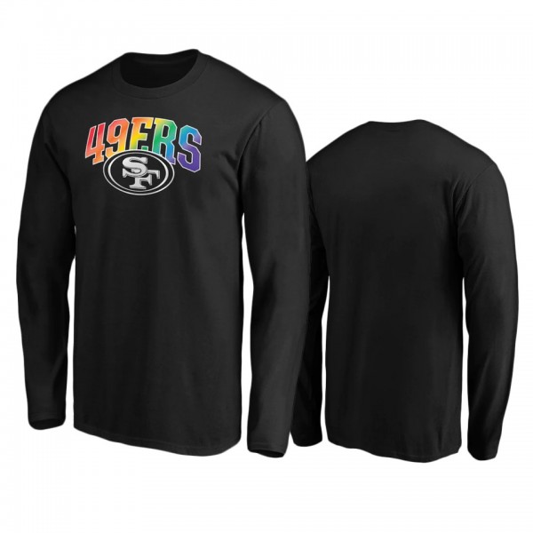 San Francisco 49ers Black Pride Logo Long Sleeve T...