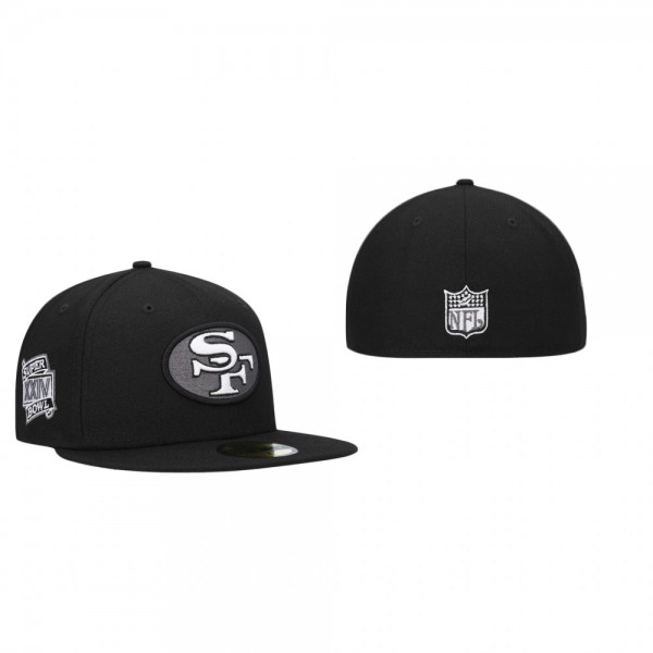 San Francisco 49ers Black Super Bowl XXIV Patch 59FIFTY Hat