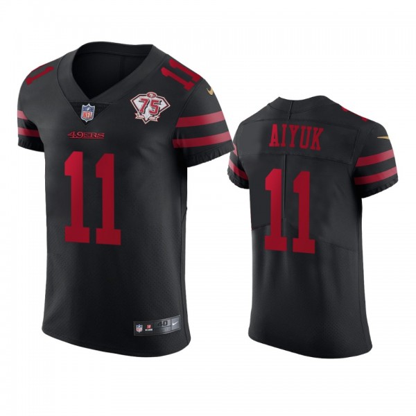 San Francisco 49ers Brandon Aiyuk Black 75th Anniv...