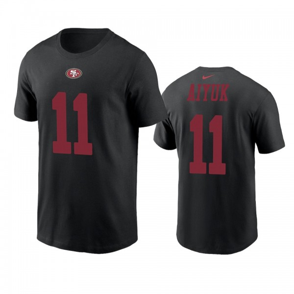 Men's San Francisco 49ers Brandon Aiyuk Black Name & Number T-Shirt