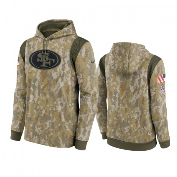 San Francisco 49ers Camo 2021 Salute To Service Therma Performance Hoodie