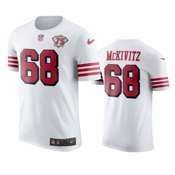 San Francisco 49ers Colton McKivitz White 75th Anniversary T-Shirt