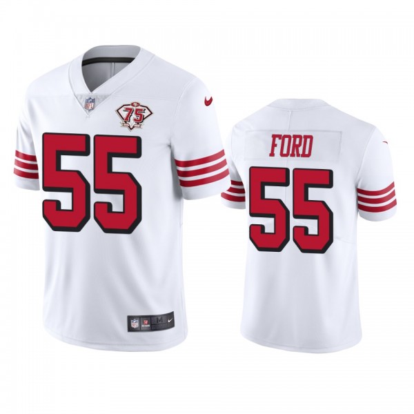 San Francisco 49ers Dee Ford White 75th Anniversar...