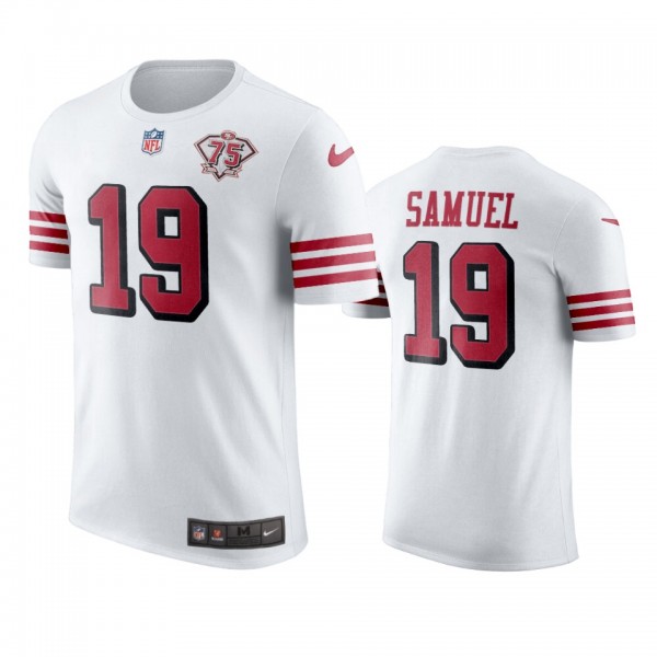 San Francisco 49ers Deebo Samuel White 75th Anniversary T-Shirt