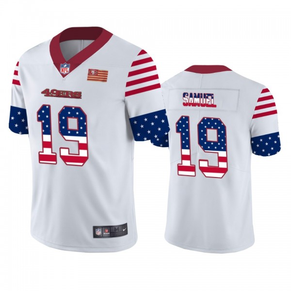 Deebo Samuel San Francisco 49ers White Independence Day Stars & Stripes Jersey