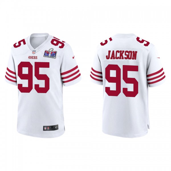 Men's Drake Jackson San Francisco 49ers White Super Bowl LVIII Game Jersey